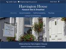 Tablet Screenshot of harvingtonhouse.co.uk